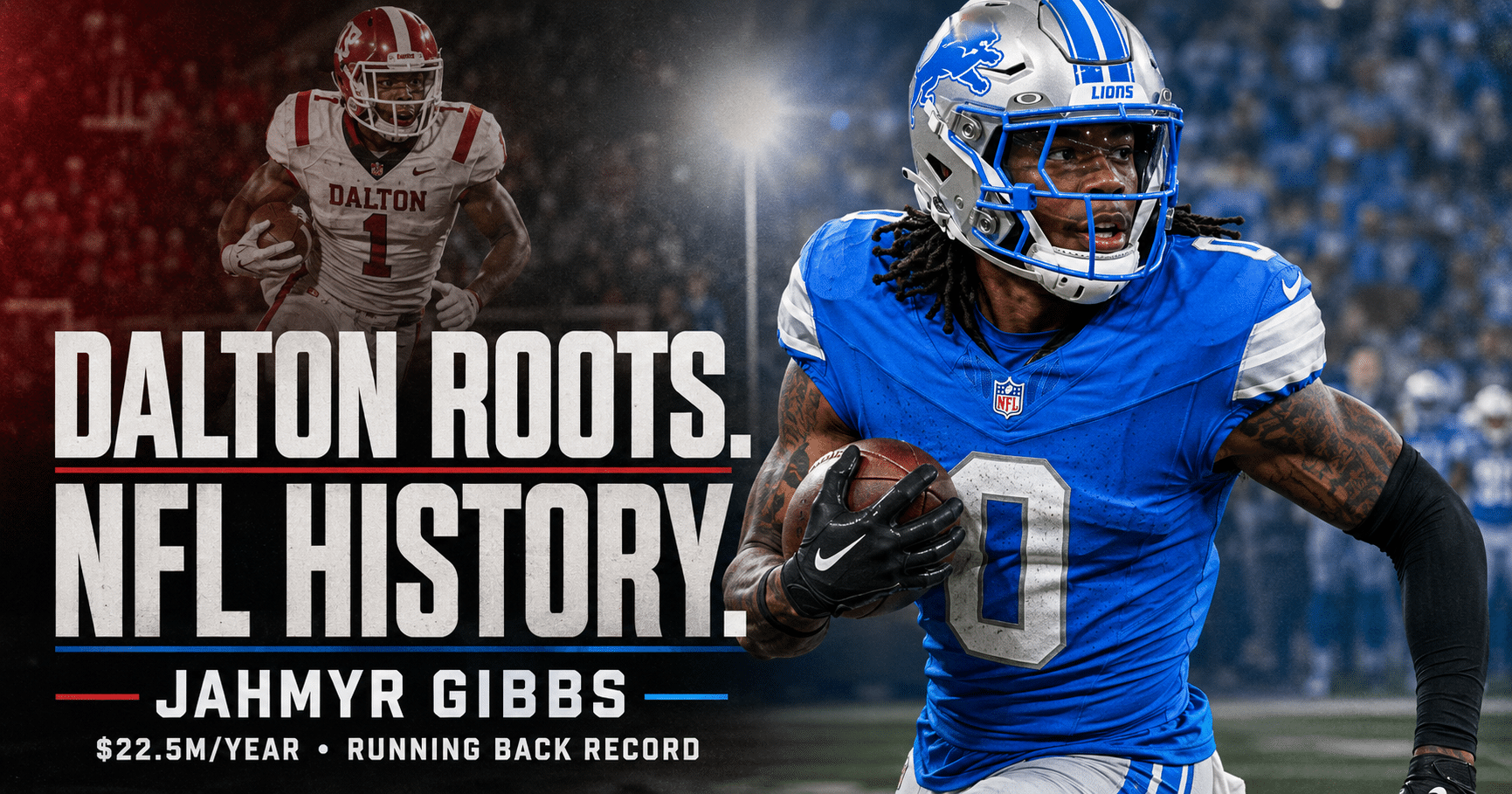 jahmyr-gibbs-dalton-record-contract
